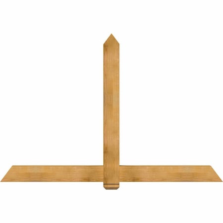 Ekena Millwork Eugene Rough Sawn Timber Gable Bracket, Western Red Cedar, 84"W x 56"H x 4"D x 6"F, 16/12 Pitch GBW084X56X0406EUG00RWR